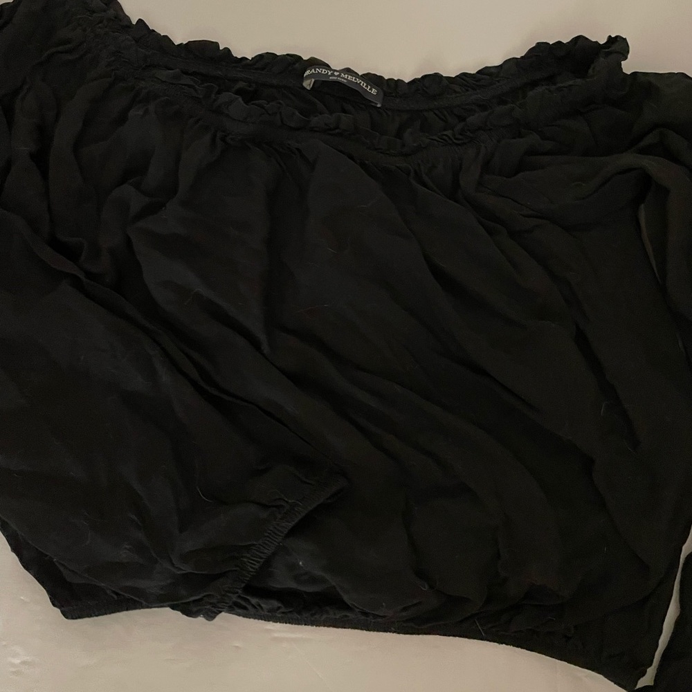 Brandy Melville Black Off-the-Shoulder Top